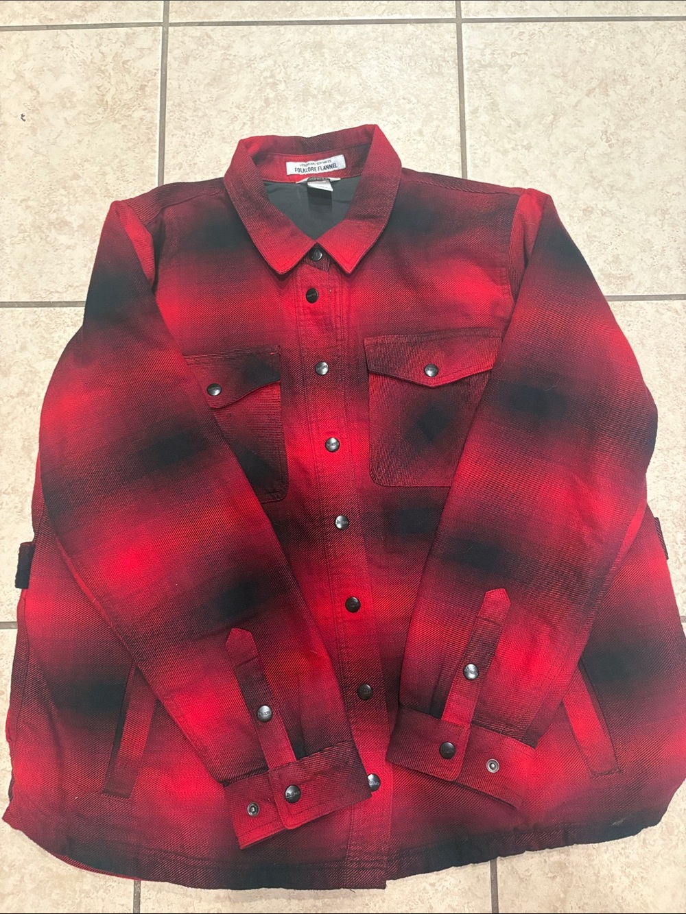 Duluth Trading Co. Folklore Flannel button up size XXL